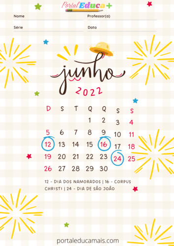 Calendário Junino