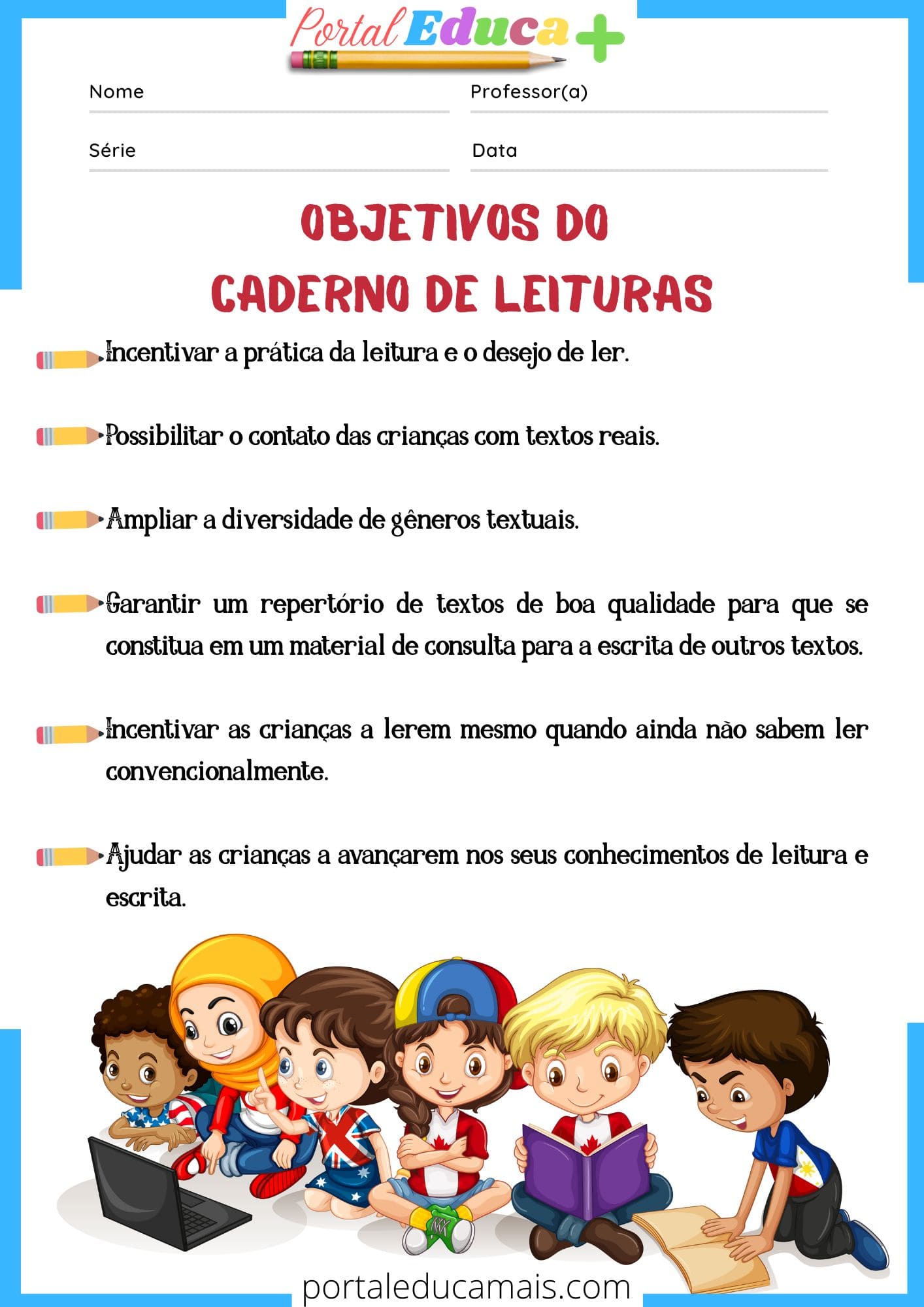 Caderno de Leitura - Alfabetização