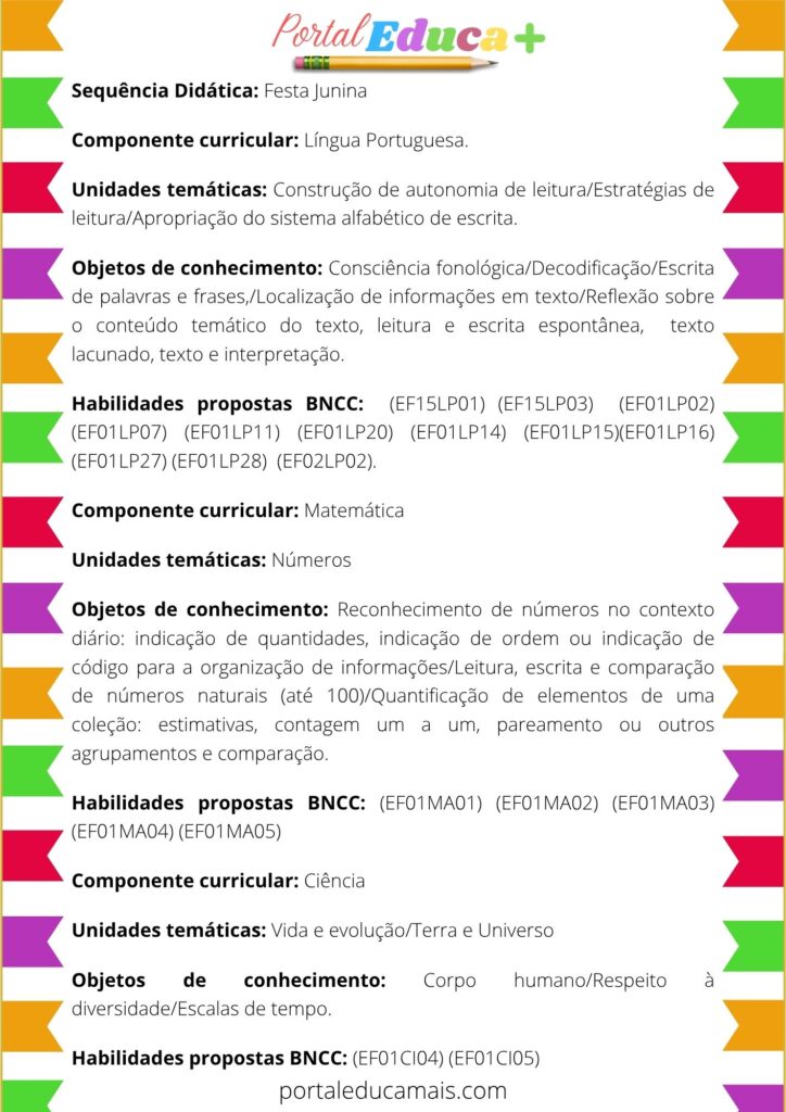 Planejamento - Sequência Diática - Alfabetização